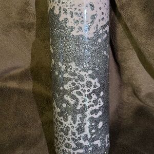 Mauve and silver homemade tumbler